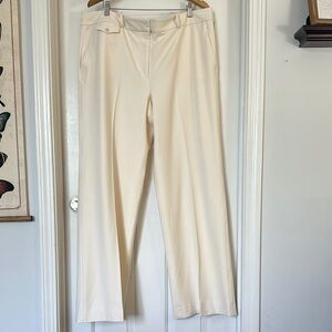 Talbots Cream Wide Leg heritage Pants Lightweight and Polished 20L